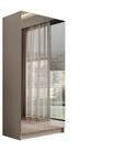 Lookway Kleiderschrank AUREL 2D KASCHMIR mit Spiegel Dreht&uuml;renschrank mit 2...