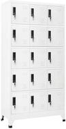 vidaXL Schranksystem Schlie&szlig;fachschrank Wei&szlig; 90x40x180 cm Stahl (1-St)