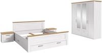 xonox.home Schlafzimmer-Set, (4-tlg), in Sibiu L&auml;rche Nachbildung Bett 180x200...