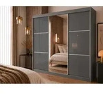 Beautysofa Schwebet&uuml;renschrank Viva mit Lacobel-Glas (4 Farben: Wei&szlig;, Grau,...