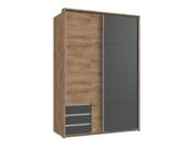 luma-home Schwebet&uuml;renschrank 22671 (B138/H200/T65 cm, Kleiderschrank 2-t&uuml;rig...