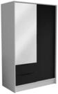 Masseno Dreht&uuml;renschrank CAVA 102 cm Kleiderschrank mit Spiegel 2 T&uuml;ren...