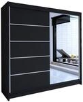 MIRJAN24 Kleiderschrank Talin III (mit Spiegel, Kleiderstange, Schiebet&uuml;ren)