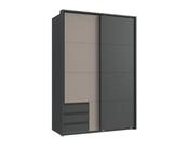 luma-home Schwebet&uuml;renschrank 22673 (B138/H200/T65 cm, Kleiderschrank 2-t&uuml;rig...