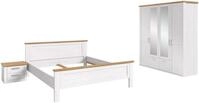 xonox.home Schlafzimmer-Set, (3-tlg. Bett 180x200 cm, 1x Nachtkommode & 1