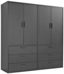 mokebo Kleiderschrank Der Grenzenlose (4-T&uuml;rig & 6 Schubladen)...