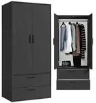 mokebo Kleiderschrank Der Kleiderheld (80x180x51 cm, 2-t&uuml;rig & 2 Schubladen)...