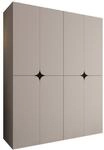 MIRJAN24 Kleiderschrank Espresso 180 (mit acht Dreht&uuml;ren) Scharniere mit...