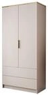 Lookway Kleiderschrank AURORA KASCHMIR 2D2S Dreht&uuml;renschrank mit Schubladen