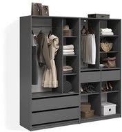 Livinity&reg; Kleiderschrank Trento, Anthrazit, 2er Set (2-St)