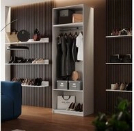Vicco Kleiderschrank Elmo, Wei&szlig;, 80 x 50 cm 2er Set (2-St)