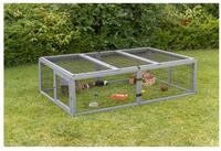 TRIXIE Freigehege Freilaufgehege mit Abdeckung - grau - 174 &times; 48 &times; 109 cm