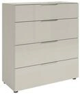 Bega Consult Schubkastenkommode Glasfronten in Kaschmir - 90x99x40cm (BxHxT)