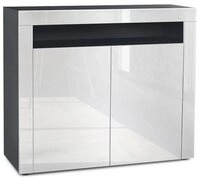 Vladon Kommode Valencia (Kommode, Sideboard mit 2 T&uuml;ren und 1 offenem Fach),...