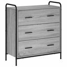vidaXL Sideboard vidaXL Sideboard Sonoma-Grau 97 x 33 x 81 cm Holzwerkstoff