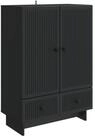 vidaXL Sideboard Sideboard Schwarz 66 x 34,5 x 95 cm Holzwerkstoff (1 St)