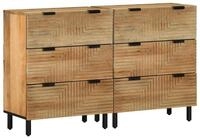 vidaXL Schranksystem Sideboards 2 Stk. Braun 60x33x75 cm Massivholz (1-St)