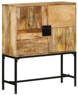 vidaXL Schranksystem Highboard 80x30x95 cm Massives Raues holz (1-St)