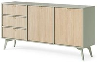 Lomadox Sideboard FAREHAM-160, 158cm breit, eukalyptusfarben, Front mit