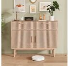 LuxusKollektion Buffet Sideboard Farmhouse 100 x 35 x 80 cm mit 2 Schubladen