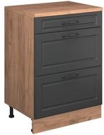 Vicco Kommode Rion, Anthrazit Landhaus, 60 x 81.6 cm ohne Schr&auml;ge mit 2...