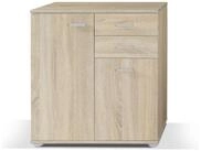 Masseno Kommode MICHELE 71 cm Sideboard mit 2 Schubladen und 2 T&uuml;ren Eiche...