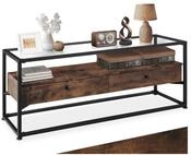 tectake Sideboard Schlafzimmertisch, 121,5 x 41,5 x 50,5 cm, Platte aus