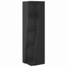 vidaXL Eckschrank Eckschrank 27,5x27x102cm Holzwerkstoff Schwarz (1-St)