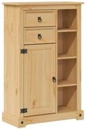 vidaXL Badezimmer-Set Badschrank Corona 70x33x110 cm Massivholz Kiefer