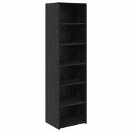 vidaXL Sideboard Schrank Schwarz Eichen-Optik 50 x 41 x 185 cm Holzwerkstoff (1...