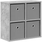 vidaXL Kommode 49,5 x 22 x 47 cm Sideboard mit Schubladen Beton Grau 49,5x22x47...