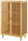 en.casa Beistellschrank &raquo;Grong&laquo; mit 3 Ablagen Bambus 110 x 66 x 40 cm