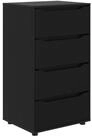 vidaXL Schranksystem Stauraumschr&auml;nke 60 x 48 x 105 cm Holzwerkstoff Schwarz...