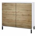 Vladon Kommode Rova V3 (Moderner K&uuml;chenschrank, mit 4 Push-to-Open T&uuml;ren),...