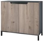 Vladon Kommode Sylt V3 (Moderner K&uuml;chenschrank, mit 2 gro&szlig;en T&uuml;ren),...