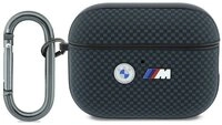 BMW Kopfh&ouml;rer-Schutzh&uuml;lle AirPods Pro 3 Steppmuster Kevlar Logo Metall mit