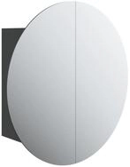 vidaXL Badezimmerspiegelschrank vidaXL Badezimmerschrank mit Rundem Spiegel &...