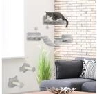 PawHut Katzen-Kletterwand Katzenm&ouml;bel mit Stufen, Leiter, Sprungt&uuml;rmen,