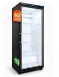 GastroHero Vollraumk&uuml;hlschrank Lagerk&uuml;hlschrank ECO 600 Glast&uuml;r Schwarz 562...
