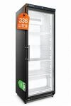GastroHero Vollraumk&uuml;hlschrank Lagerk&uuml;hlschrank ECO 400 Glast&uuml;r Schwarz 336...