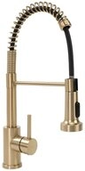 wohnwerk.idee K&uuml;chenarmatur Wasserhahn K&uuml;che ausziehbar Gold Matt Geb&uuml;rstet...