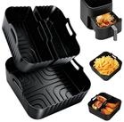 LuxusKollektion Frittiereinsatz Silikonform Hei&szlig;luftfritteuse 3er Set 3.1L+6.2L