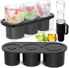 LuxusKollektion Eisw&uuml;rfelform Eisw&uuml;rfelform Silikon Deckel 3fach 40Oz Tumbler...