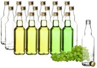 BigDean Trinkflasche Glasflaschen, 18x Glasflaschen 500ml, Schraubverschluss in...