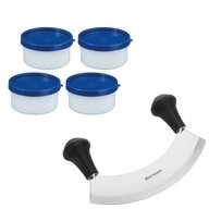 WESTMARK Wiegemesser Kr&auml;uter-Set, 5tlg,+ 4 Kr&auml;uterdosen zum Einfrieren