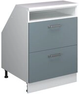 Vicco Kommode Rion, Blau-Grau/Wei&szlig;, 60 x 81.6 cm mit 2 Schubladen,...