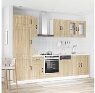 vidaXL H&auml;ngeschrank vidaXL 8-tlg. K&uuml;chenschrank-Set Kalmar Sonoma-Eiche