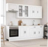 vidaXL H&auml;ngeschrank vidaXL K&uuml;cheneinheit KALMAR 8 stk. Wei&szlig; Holzwerkstoff