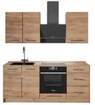 Vicco K&uuml;chenzeile Fame-Line, Goldkraft Eiche/Goldkraft Eiche, 190 cm ohne