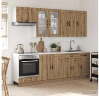 vidaXL H&auml;ngeschrank vidaXL K&uuml;cheneinheit PORTO 8 stk. Artisan-Eiche...